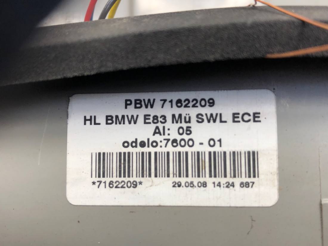 Ліхтар задній лівий BMW X3 E83 7162209 — фото деталі 5