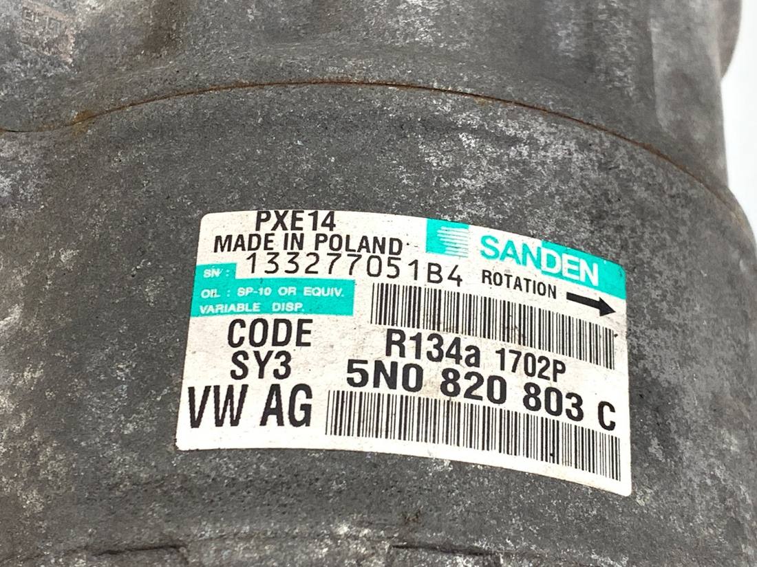 Компрессор кондиционера Volkswagen Golf 6 5N0820803C — фото детали 4