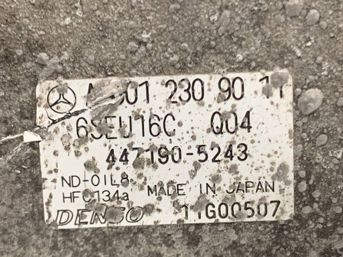 Компресор кондиціонера Mercedes A W169 447190-5243 — фото деталі 3