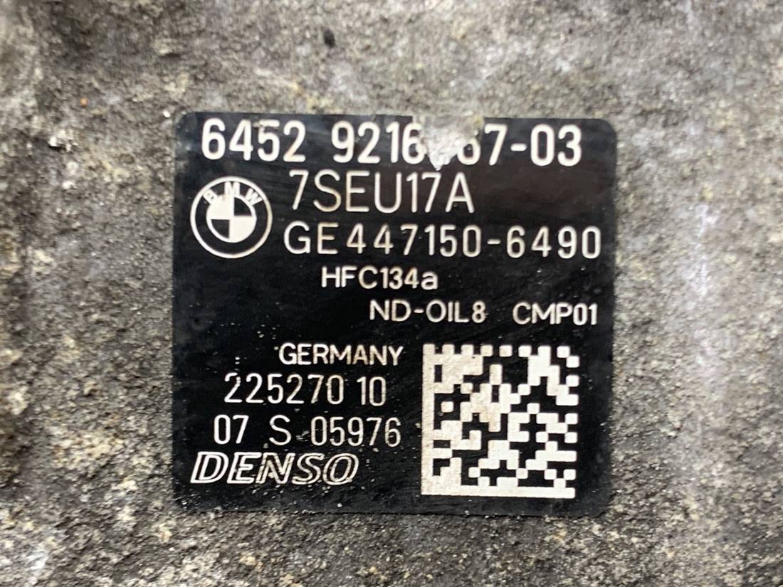 Компресор кондиціонера BMW X3 F25 9216467 — фото деталі 4