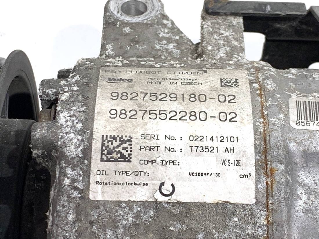 Компресор кондиціонера Peugeot 308 9827529180 — фото деталі 4