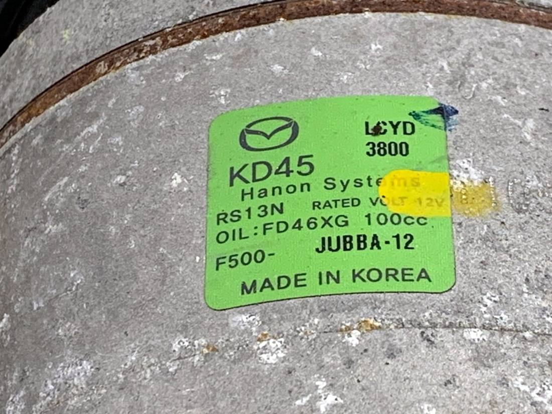 Компрессор кондиционера Mazda 3 F500-JUBBA-12 — фото детали 4