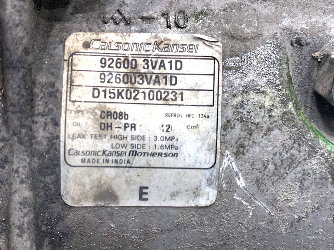 Компрессор кондиционера Nissan Micra 926003VA1D — фото детали 4