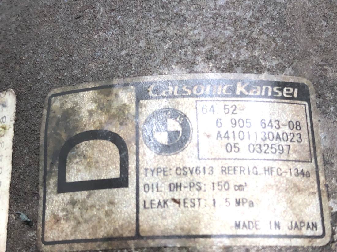 Компресор кондиціонера BMW X3 E83 6905643 — фото деталі 4