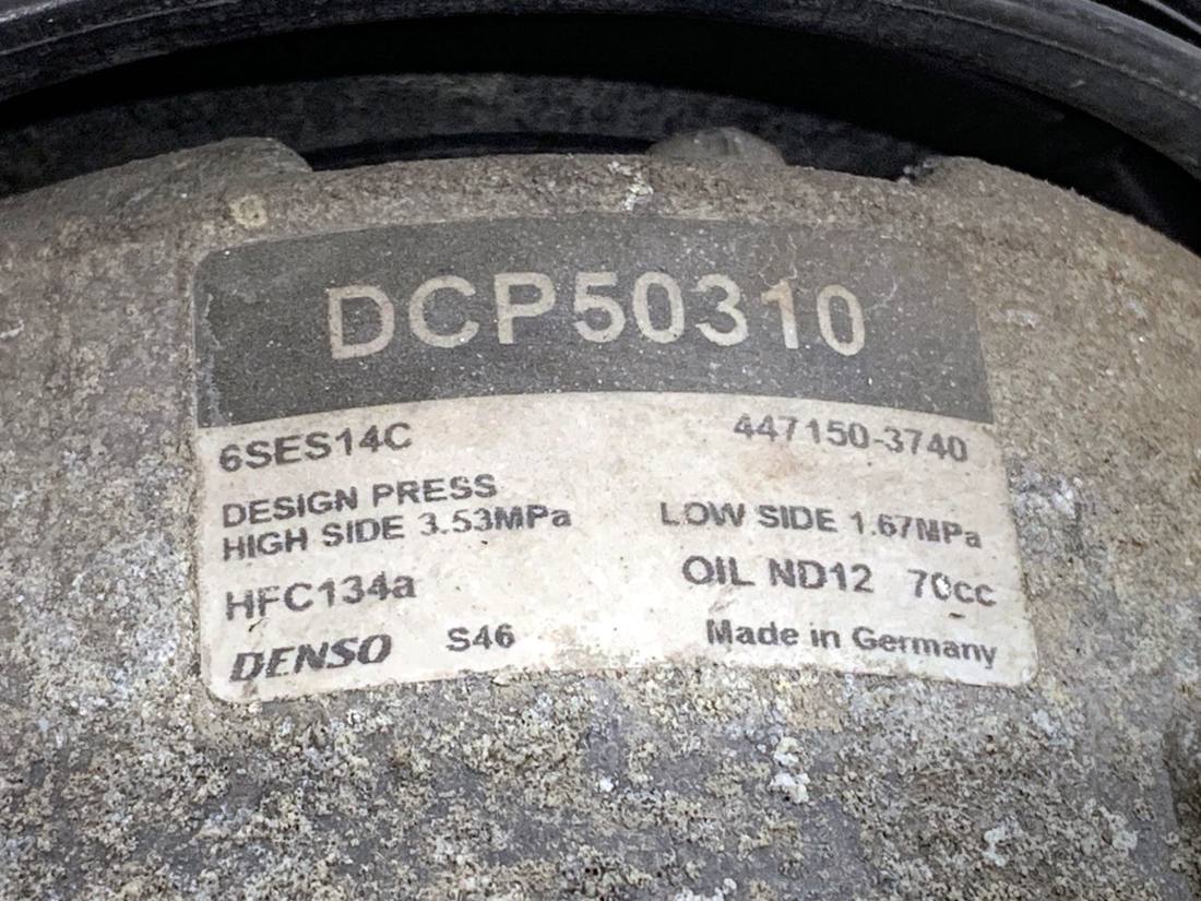 Компресор кондиціонера Toyota Auris 447150-3740 — фото деталі 4