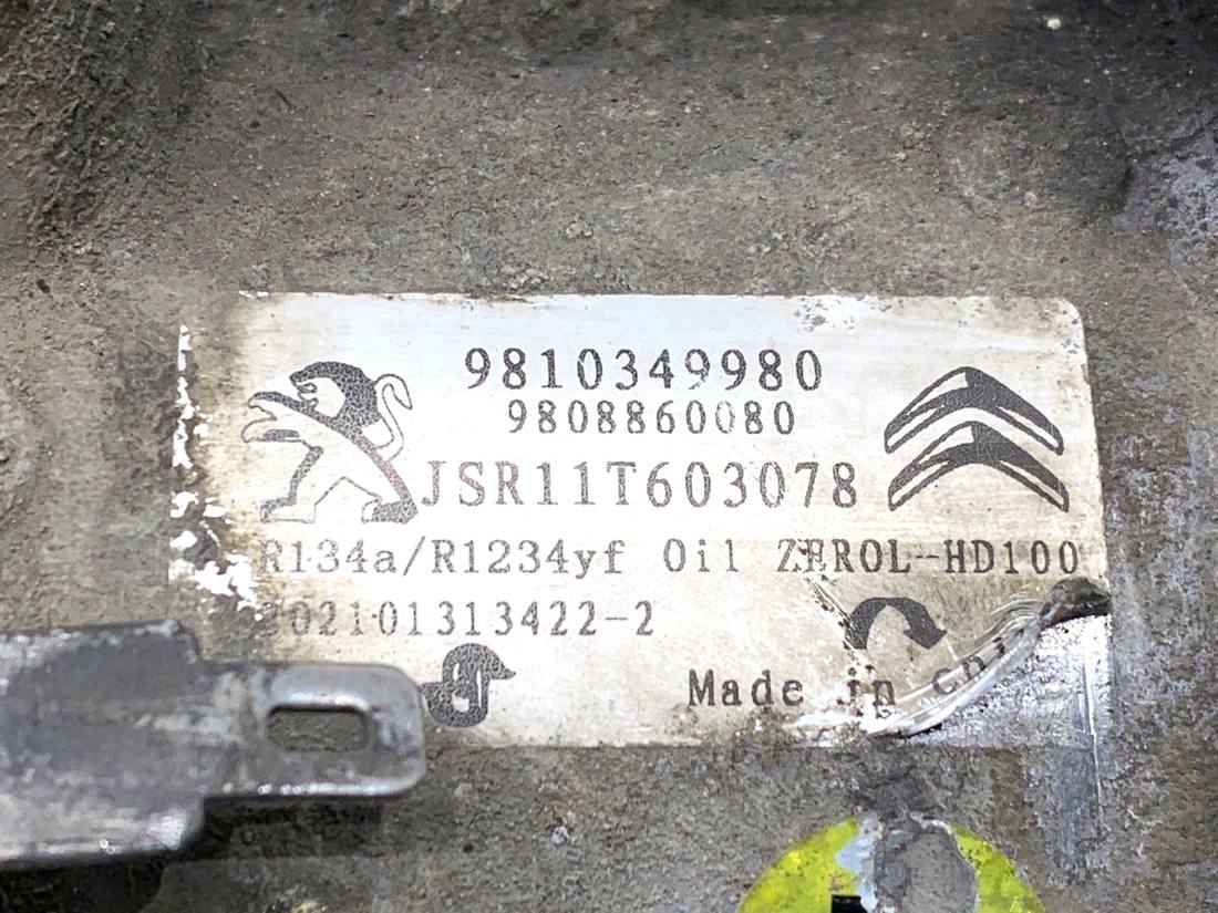 Компресор кондиціонера Toyota Proace City 9810349980 — фото деталі 3
