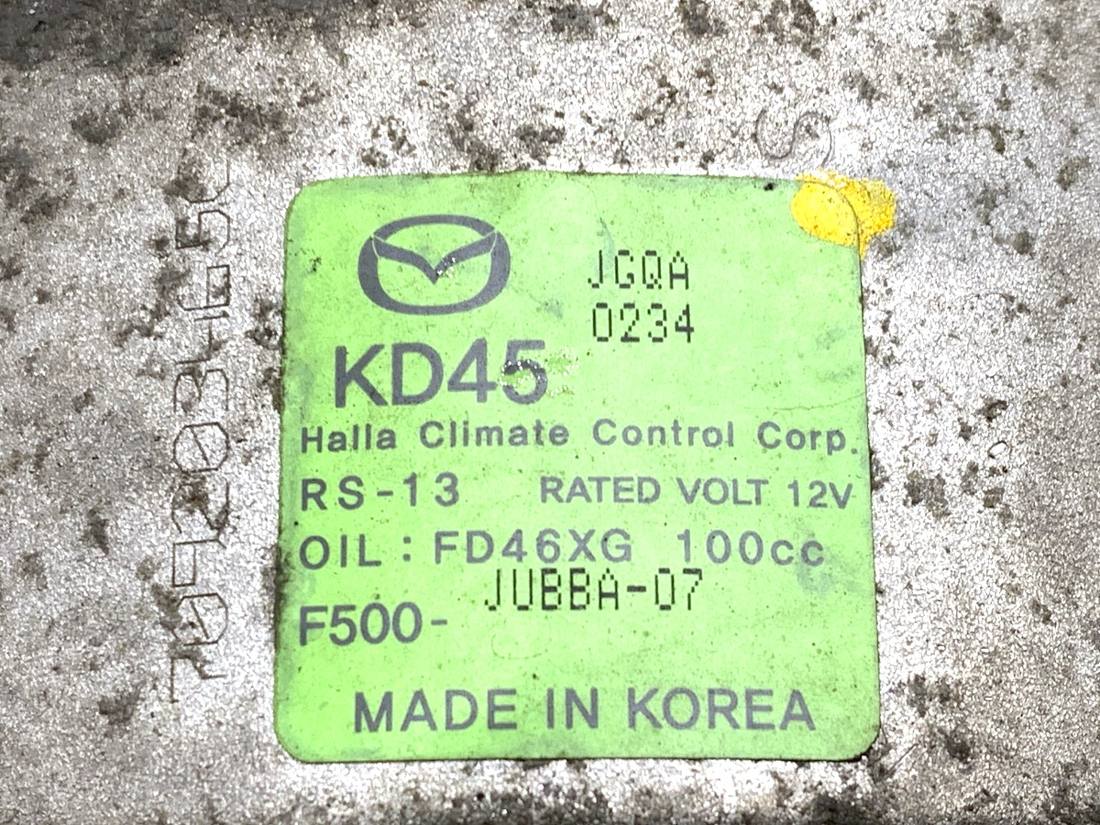 Компресор кондиціонера Mazda 3 F500-JUBBA-07 — фото деталі 3