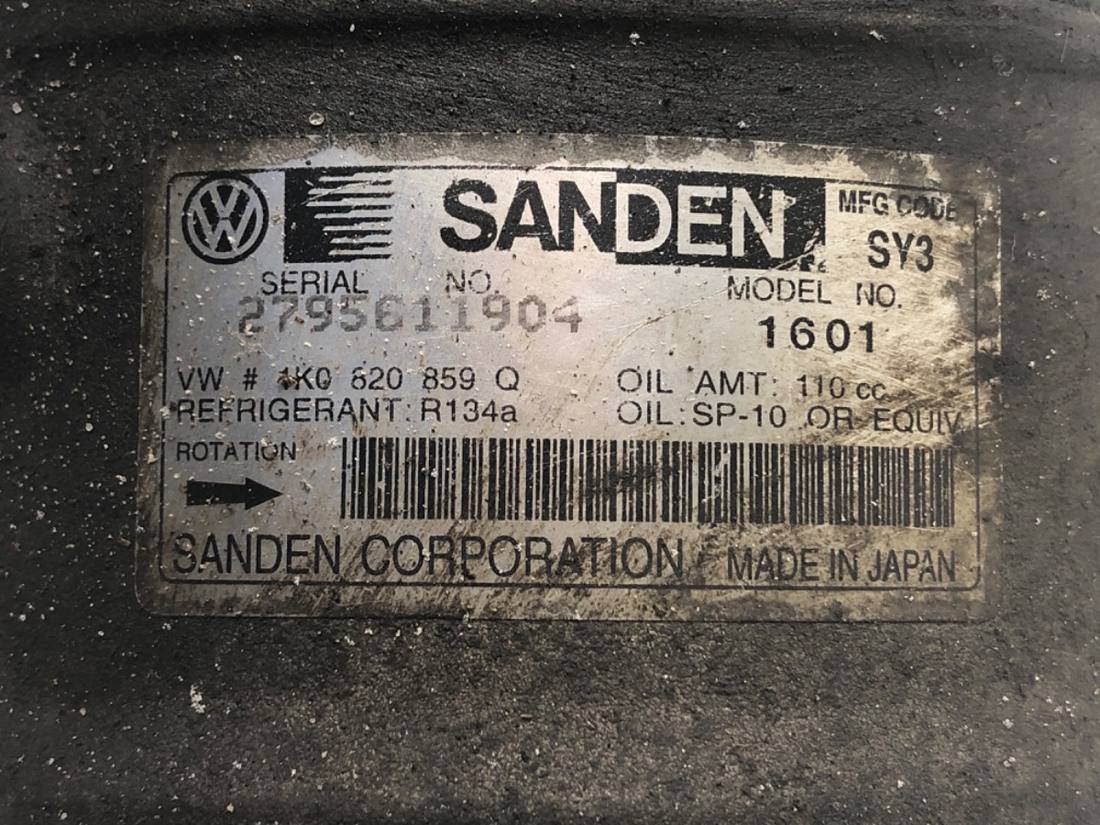 Компрессор кондиционера Volkswagen Passat B6 1K0620859Q — фото детали 5