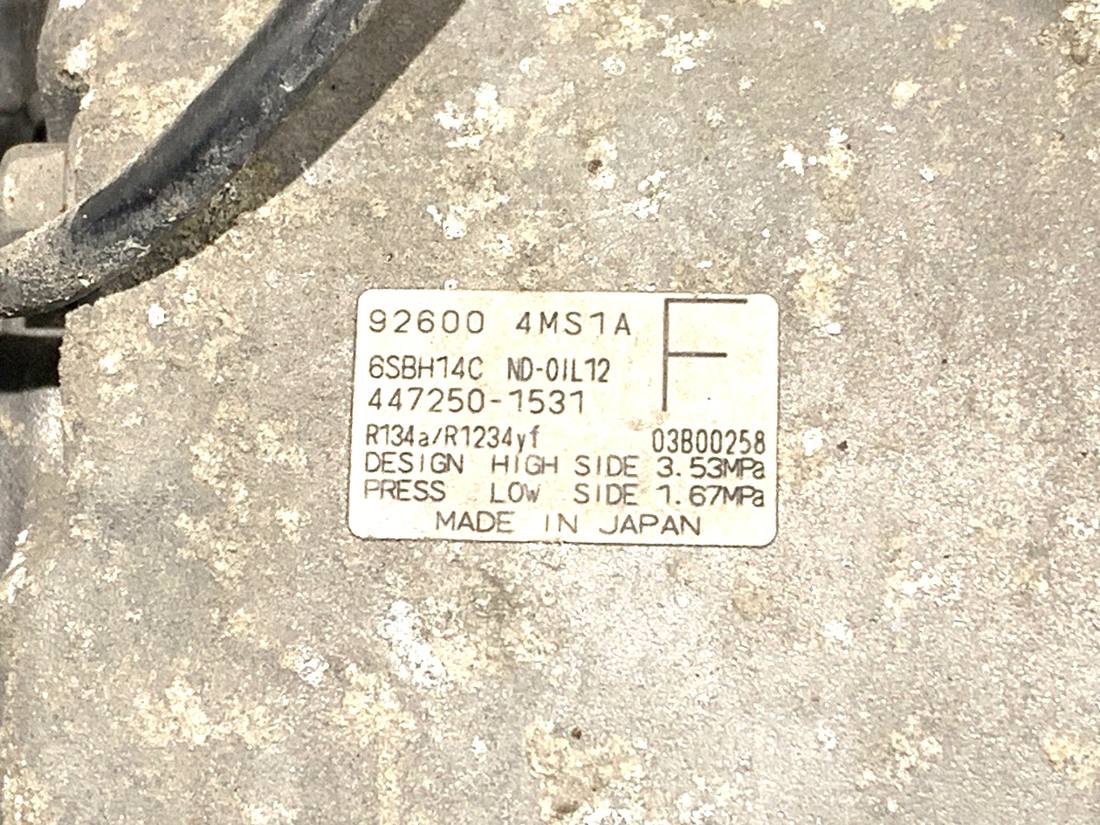 Компресор кондиціонера Nissan X-trail 926004MS1A — фото деталі 6