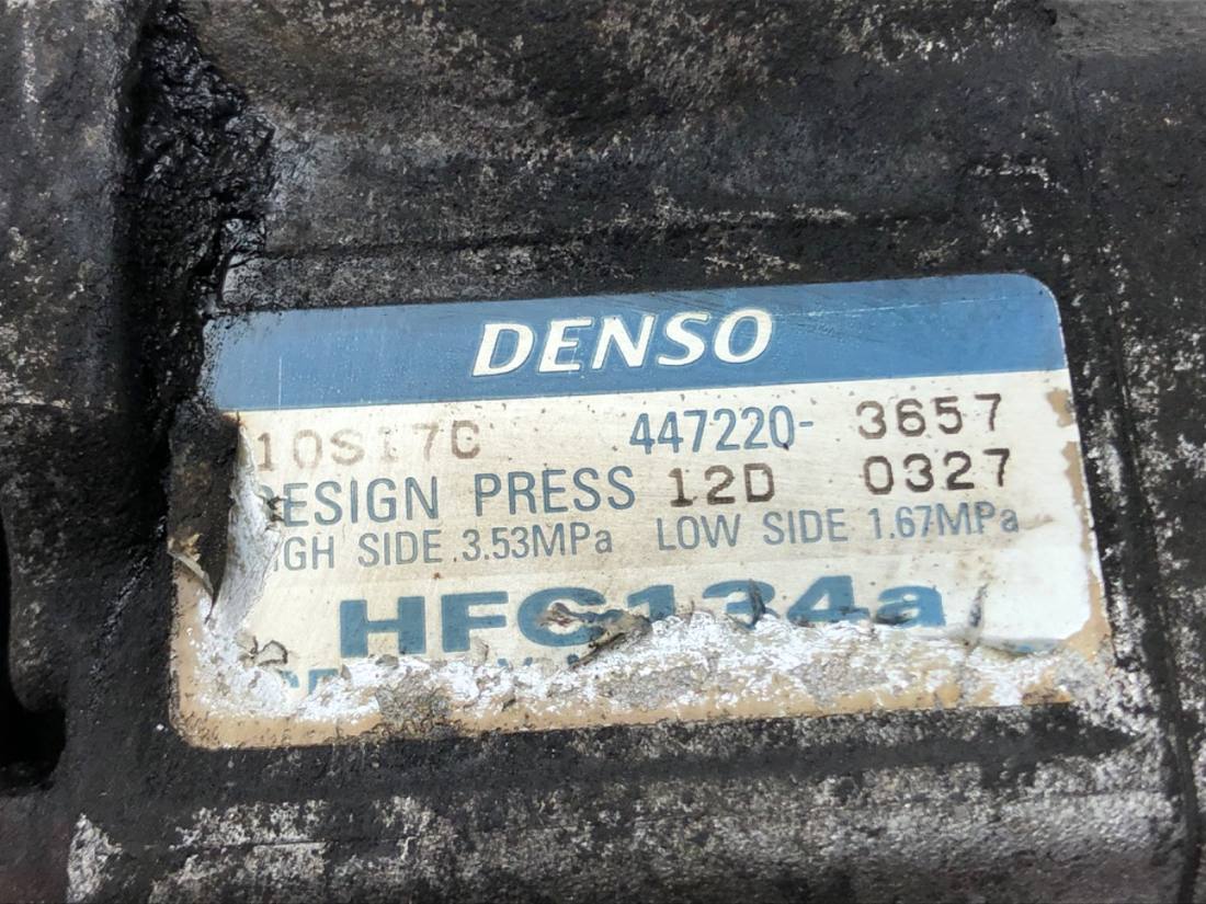 Компрессор кондиционера Mitsubishi Pajero 447220-3657 — фото детали 3