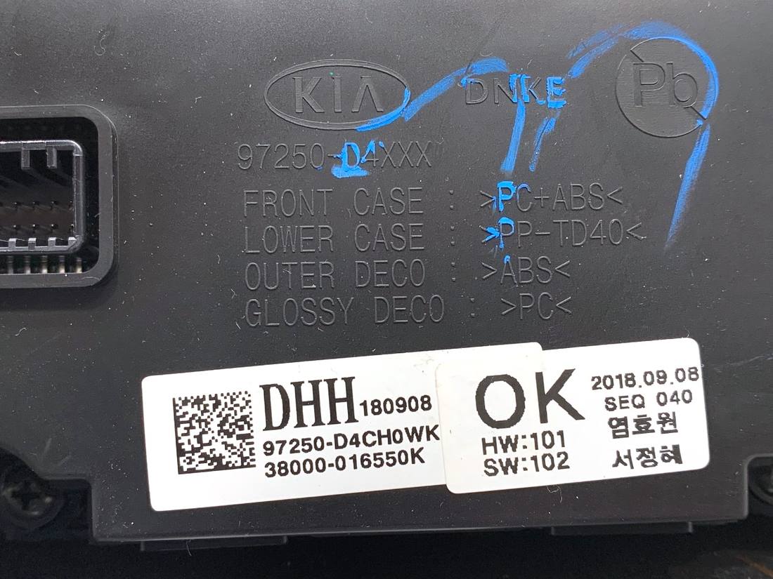 Блок керування пічкою клімат Kia Optima 84730-D4240WK — фото деталі 5