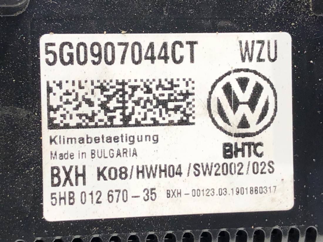 Блок керування пічкою клімат Volkswagen T-Roc 5G0907044CT — фото деталі 3