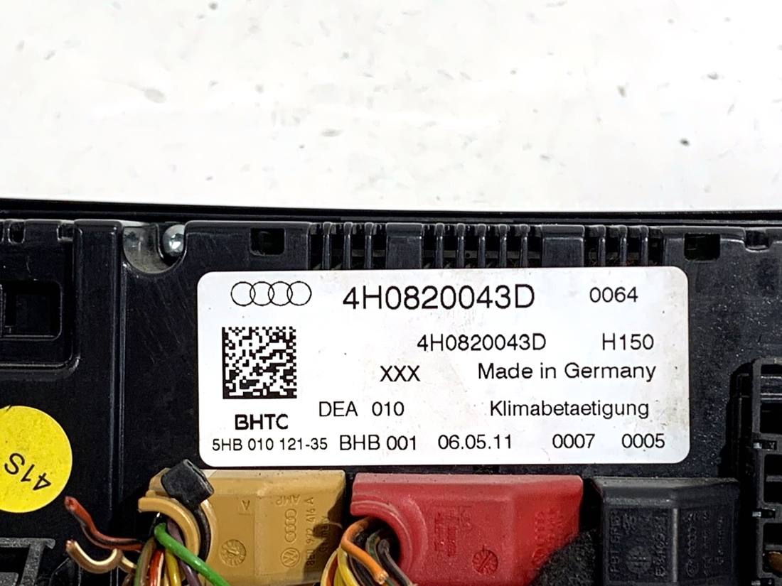 Блок керування пічкою клімат Audi A8 D4 4H0820043D — фото деталі 4