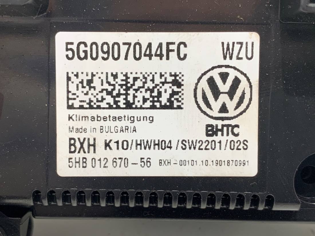 Блок керування пічкою клімат Volkswagen Golf 7 5G0907044FC — фото деталі 5