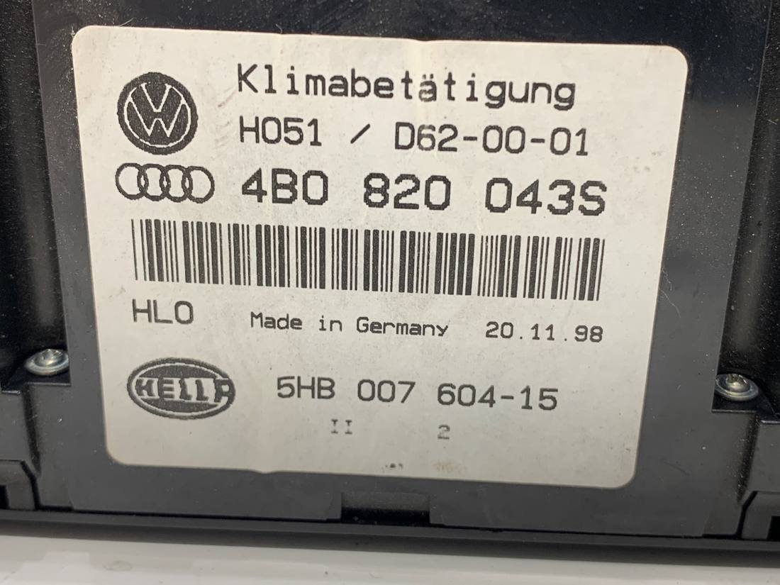 Блок керування пічкою клімат Audi A6 C5 4B0820043S — фото деталі 6