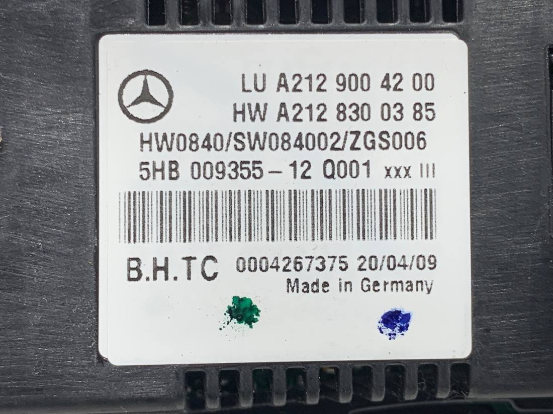 Блок управления печкой климат Mercedes E W212 A2129004200 — фото детали 5