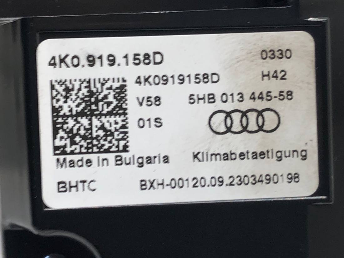Блок керування пічкою клімат Audi A6 C8 4K0919158D — фото деталі 4