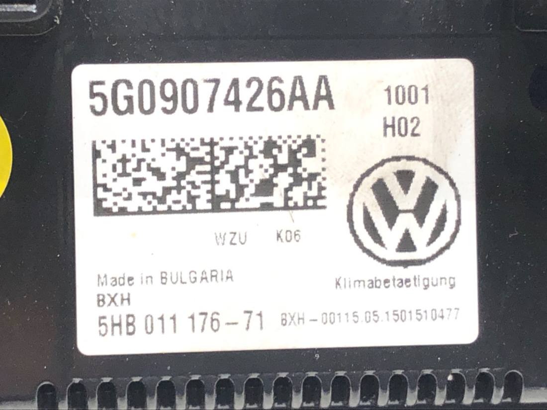 Блок керування пічкою клімат Volkswagen Golf 7 5G0907426AA — фото деталі 4
