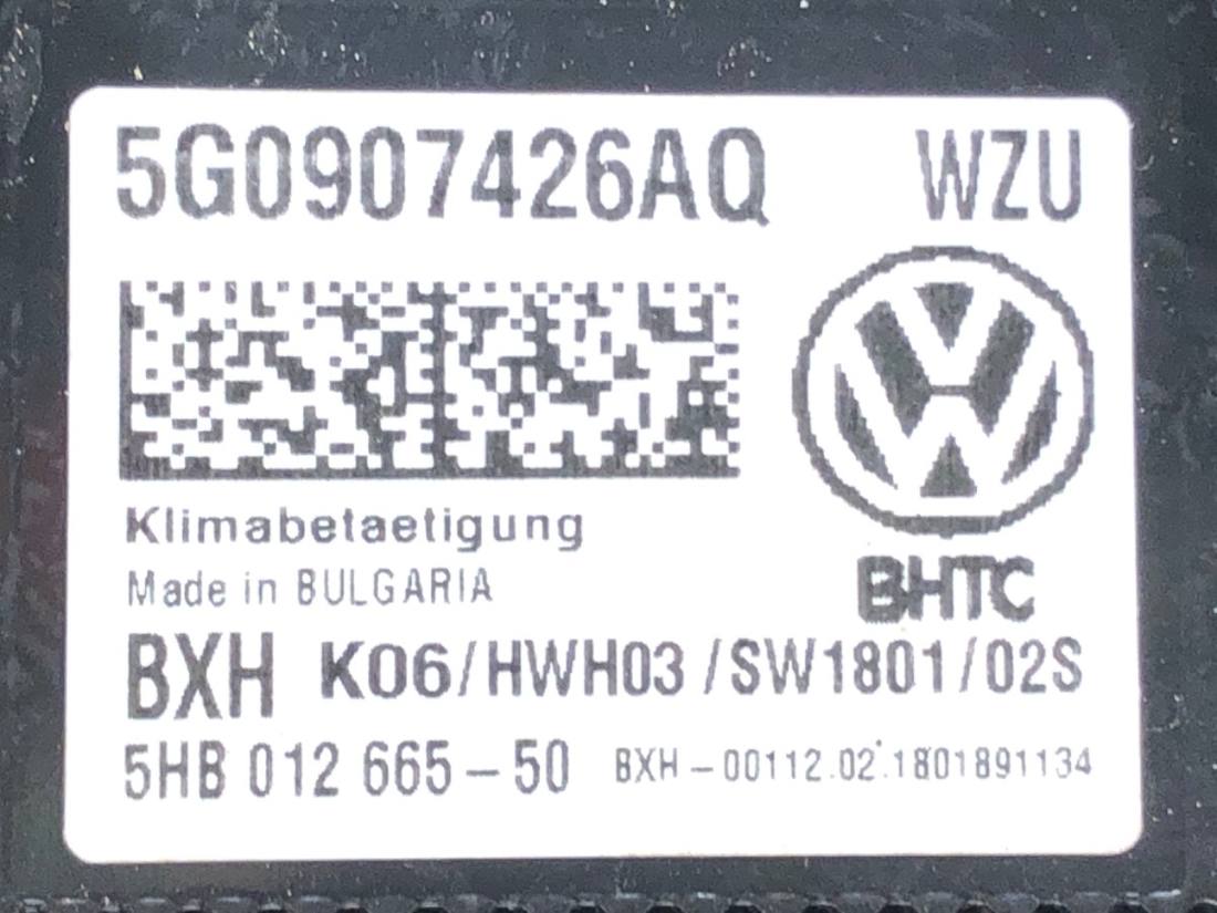 Блок керування пічкою клімат Volkswagen Golf 7 5G0907426AQ — фото деталі 4