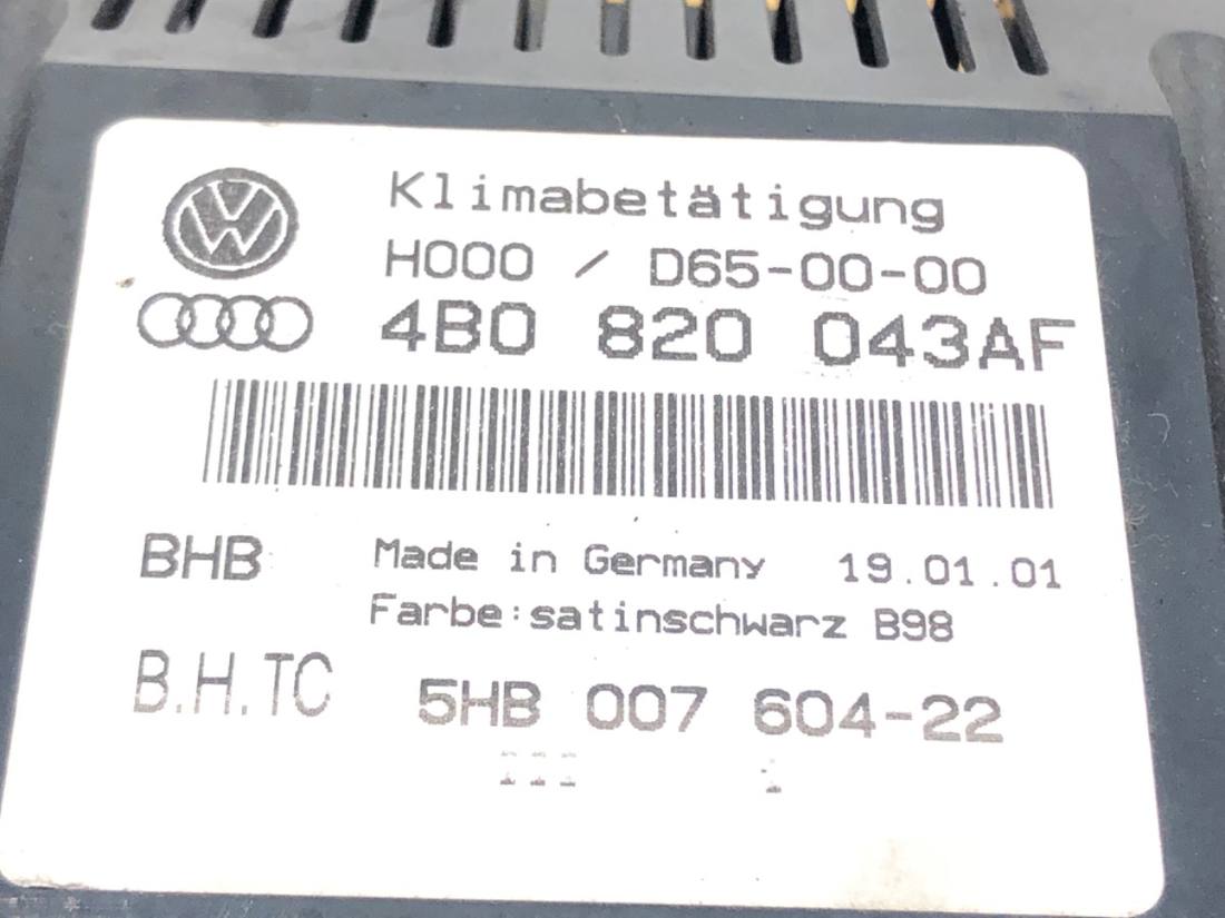 Блок керування пічкою клімат Audi A6 C5 4B0820043AF — фото деталі 6